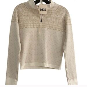 Women’s DSG Momentum Seamless white Fair Isle Long Sleeve Top / NWT Size small